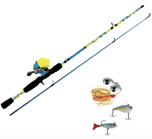 Eagle Claw Brave Spincast Combo with Tackle – 2/pc ~ 5′
